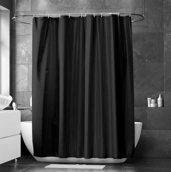 Duschdraperi Match Svart 200x240cm extra höjd