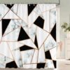Duschdraperi Marmor geometrisk